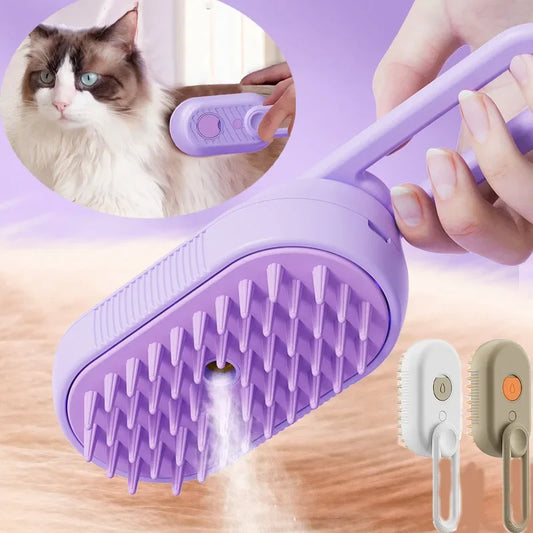 Brosse à vapeur avec poignée pour chiens et chats